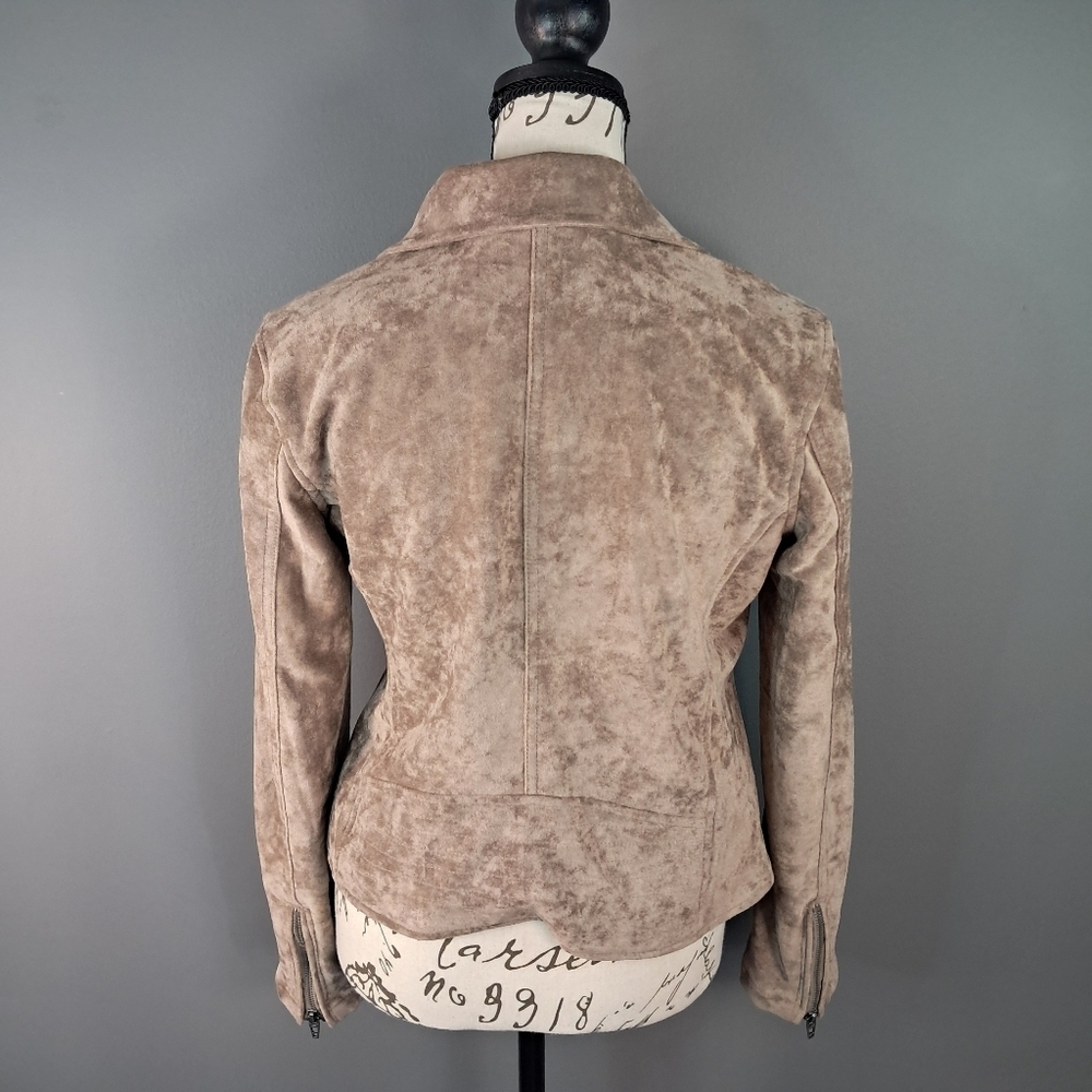 Blank NYC Brown/Tan Suede Moto Jacket Size XS - Picture 2 of 9